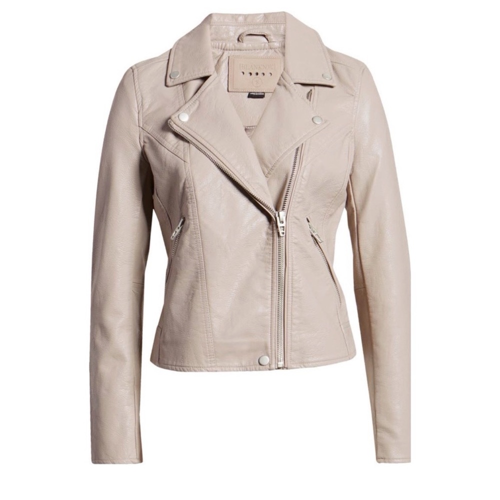 Blank NYC Moto Jacket - Fawn with brushed silver